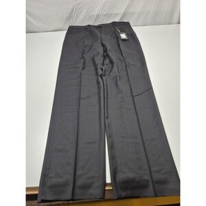 Zanieri Dress Pants Mens 44x37 Gray Wool Pleated Straight Unhemmed Italy NWT